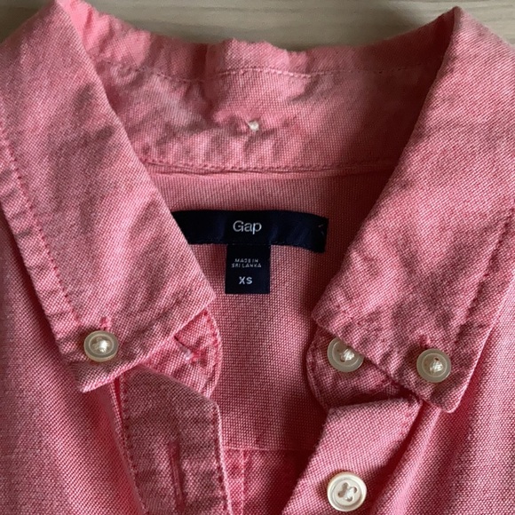 GAP Pink Cotton Button Down Shirt size XS - Picture 5 of 13